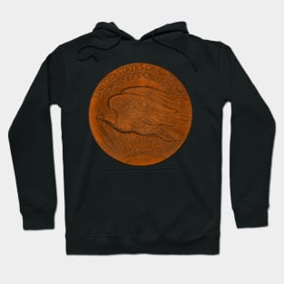 USA Twenty Dollars Coin in Orange Hoodie